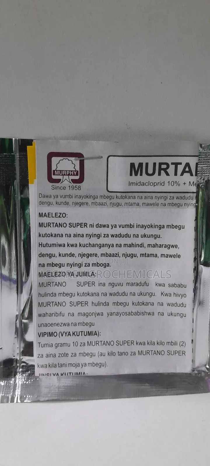 Murtano Super Seed Treatment Insecticide & Fungicide 10gram