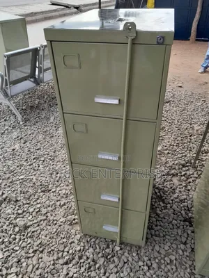 Modern Metallic  Cabinet 4 Drawer Ex-uk With Security Bar