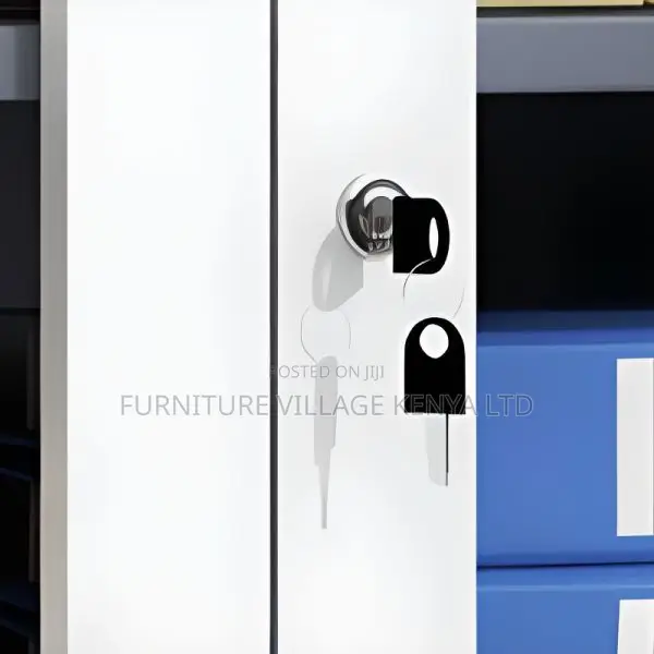 Cabinets:2-Door Steel Storage Locker in Modern Gray