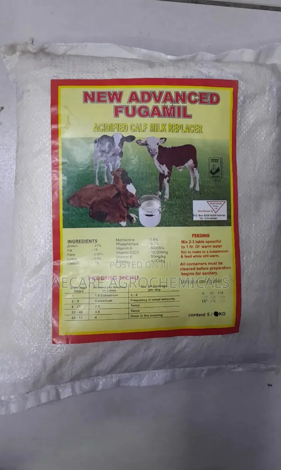 Calf Milk Replacer 1kg/2kg/5kg New Advance Fugamil