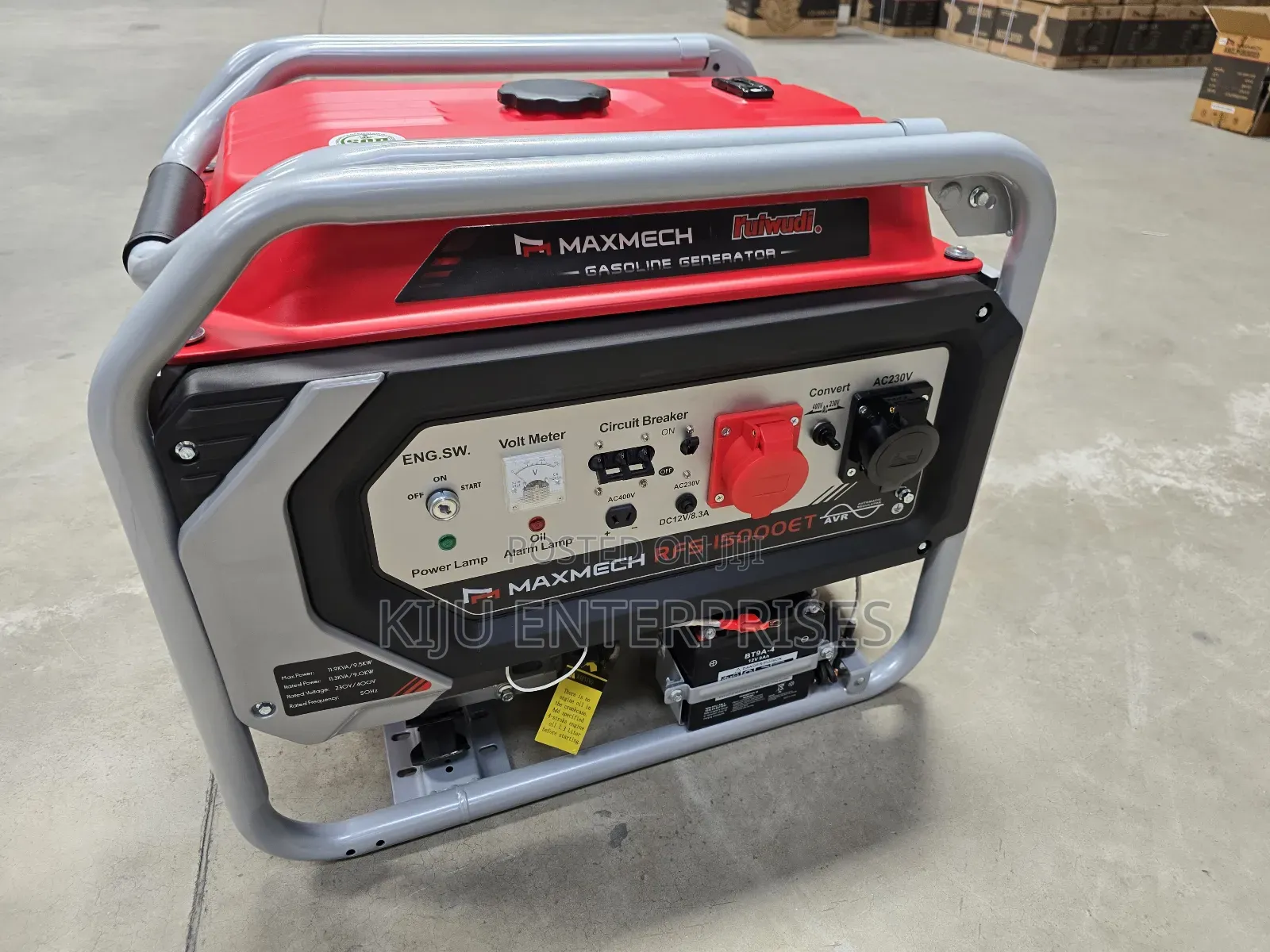Generator Maxmech 11.9kva Petrol Powered
