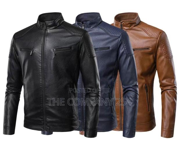 Quality Leather Men Business Casual Plain Jackets - main view
