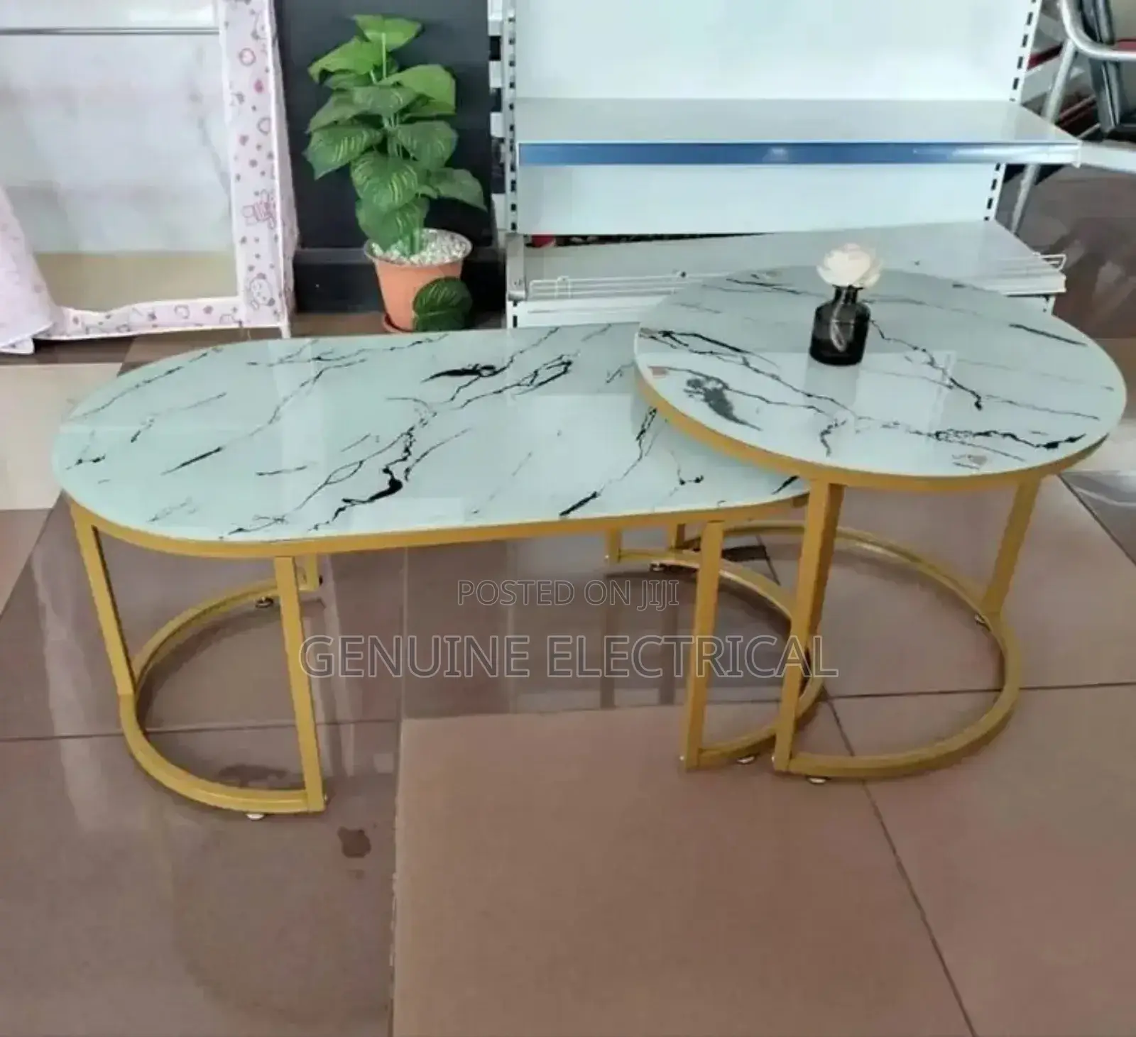 Pure Marble Table With *Golden Stands