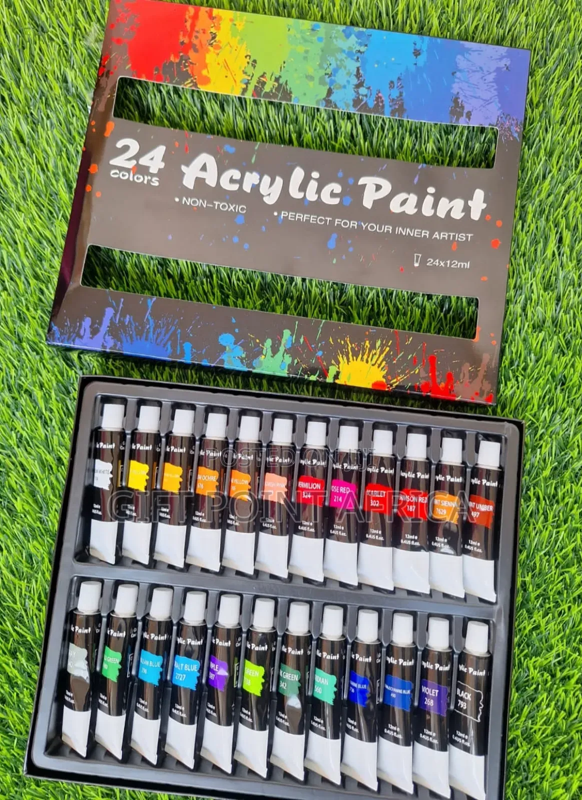 24 Pieces Acrylic Paints for Kids