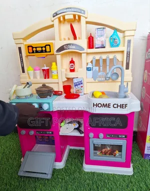 85cm Kitchen Set With Big Utensils Running Water Tap