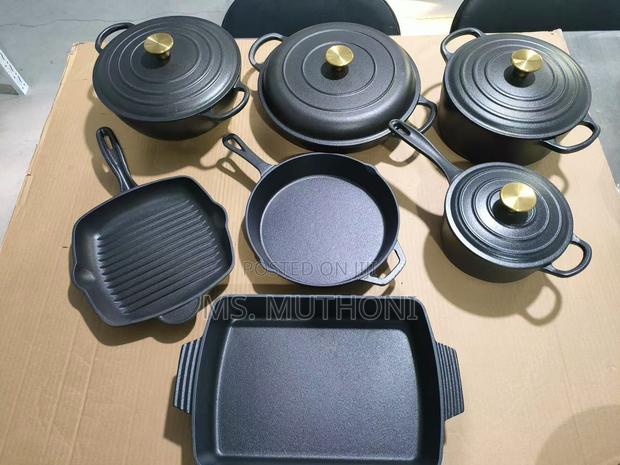 Black 11pcs Cast Iron Cooking Pots* - main view