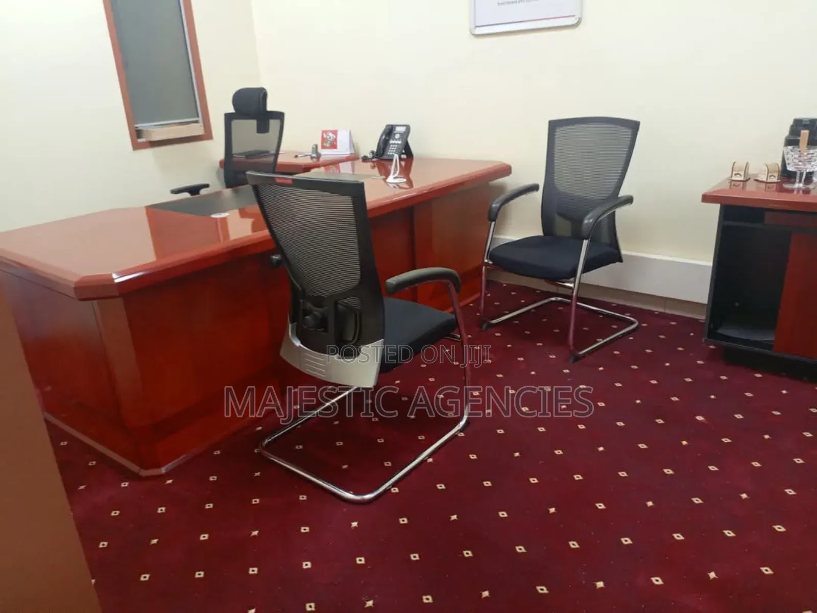 Office Executive Wall to Wall Carpet - Maroon