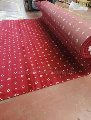Red Diamond Pattern Wall to Wall Carpet for Altar Offices