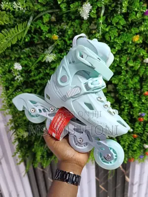 Turquoise Green Hard Boot Skates Rubber Wheeledsize 32_35