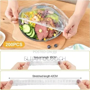 100pc Pack of Clear Stretching Food Covers