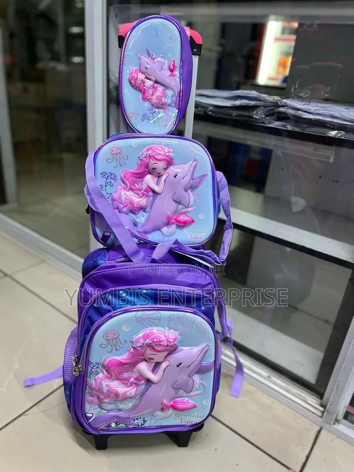 Purple  Kids Trolley School 3 in 1 Bags at 3500