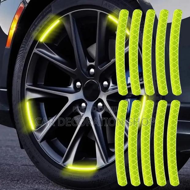 20pc Tyre Night Reflective Luminous Stickers Different Color