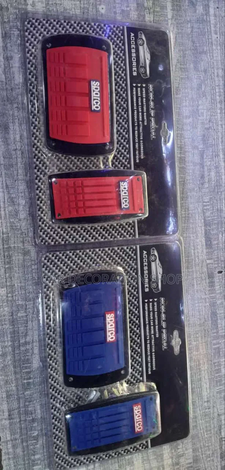 Red or Blue Automatic Pedal Covers for All Automatic Cars