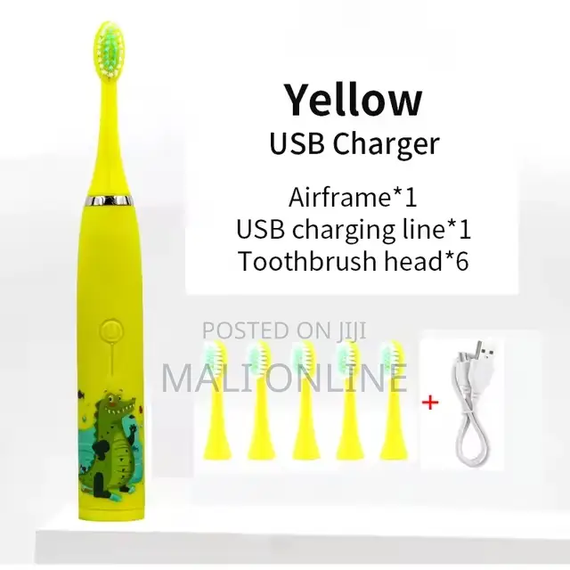 Sonic Children Electric Toothbrush With 6 Replacement Heads