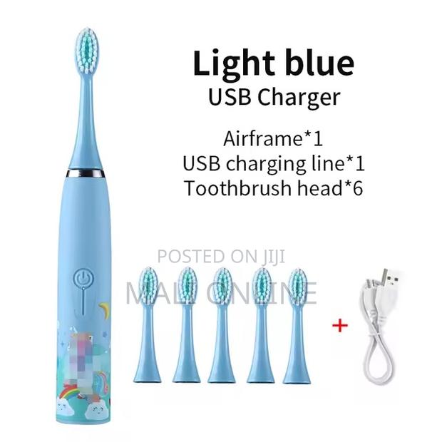 Sonic Children Electric Toothbrush With 6 Replacement Heads - thumbnail 5