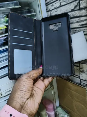 Samsung Galaxy Note 9 Black Leather Flip Cover