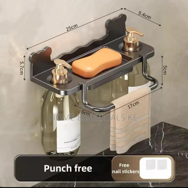 *Wall Mounted Punch Free Soap Holder/Shower Gel Rack*