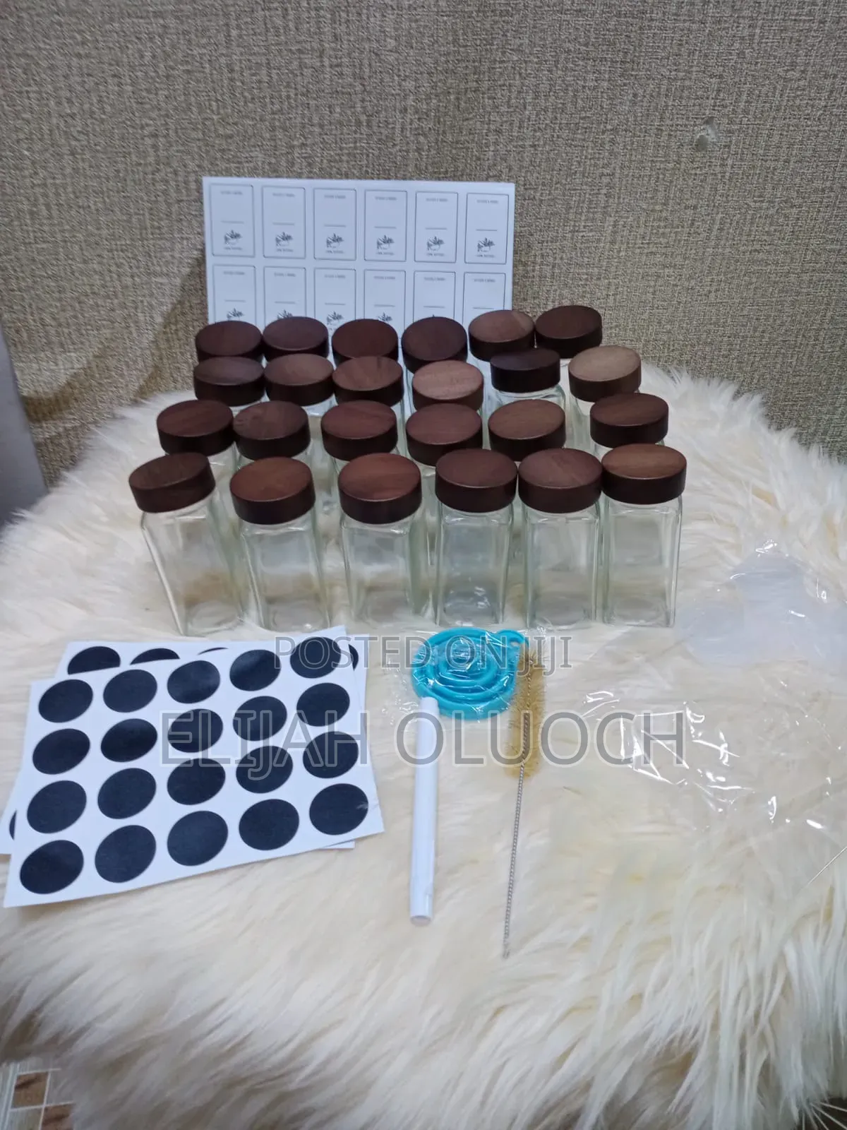29 PCS Set Glass Storage Jars With Bamboo Lid