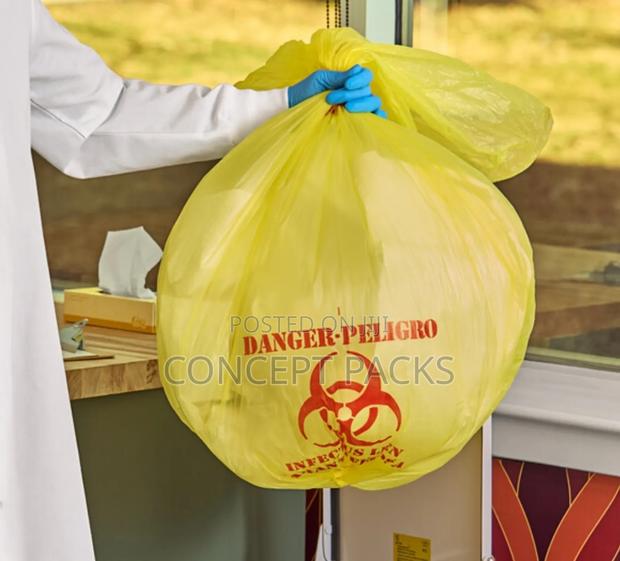 50pcs- 18l High Density Yellow Infectious Medical Waste Bag.