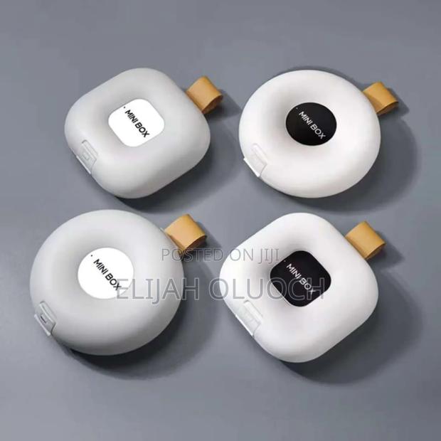 Portable Mini Pills Box With Leather Holder - main view