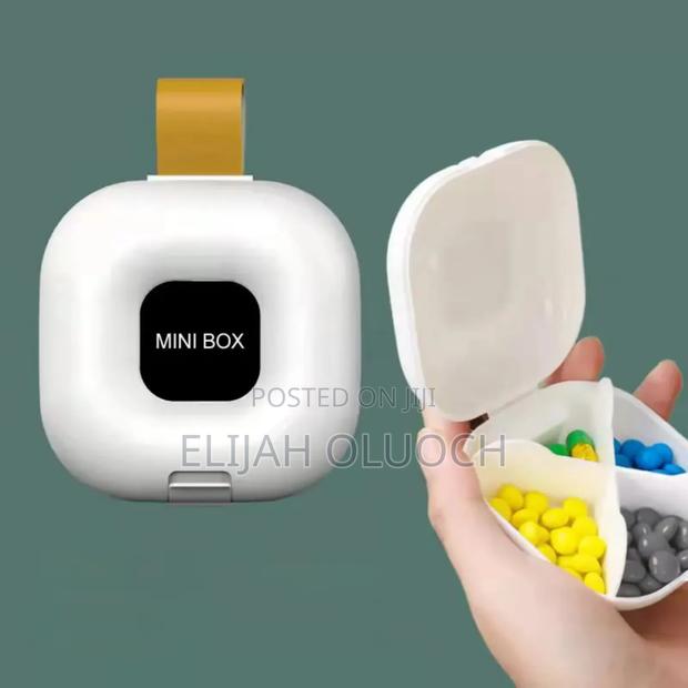 Portable Mini Pills Box With Leather Holder - thumbnail 4