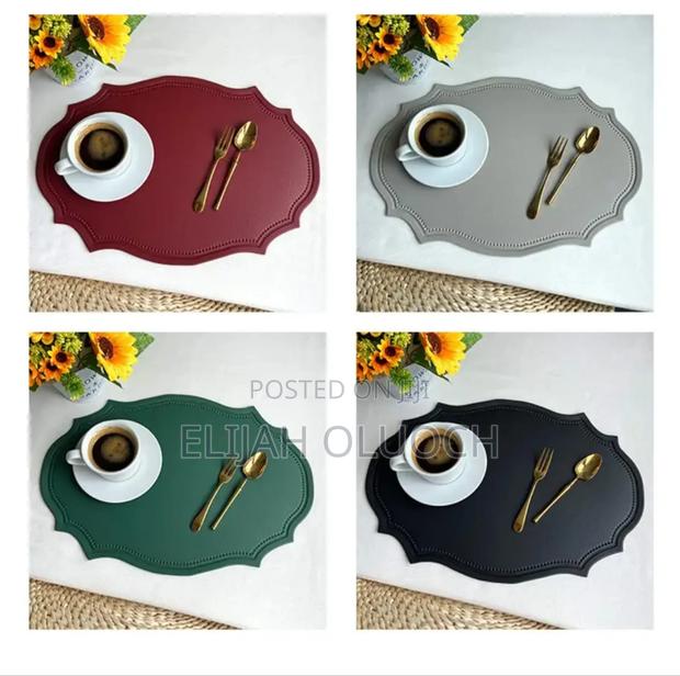 6 Pieces Nordic Leather Anti Slip Tablemats - main view