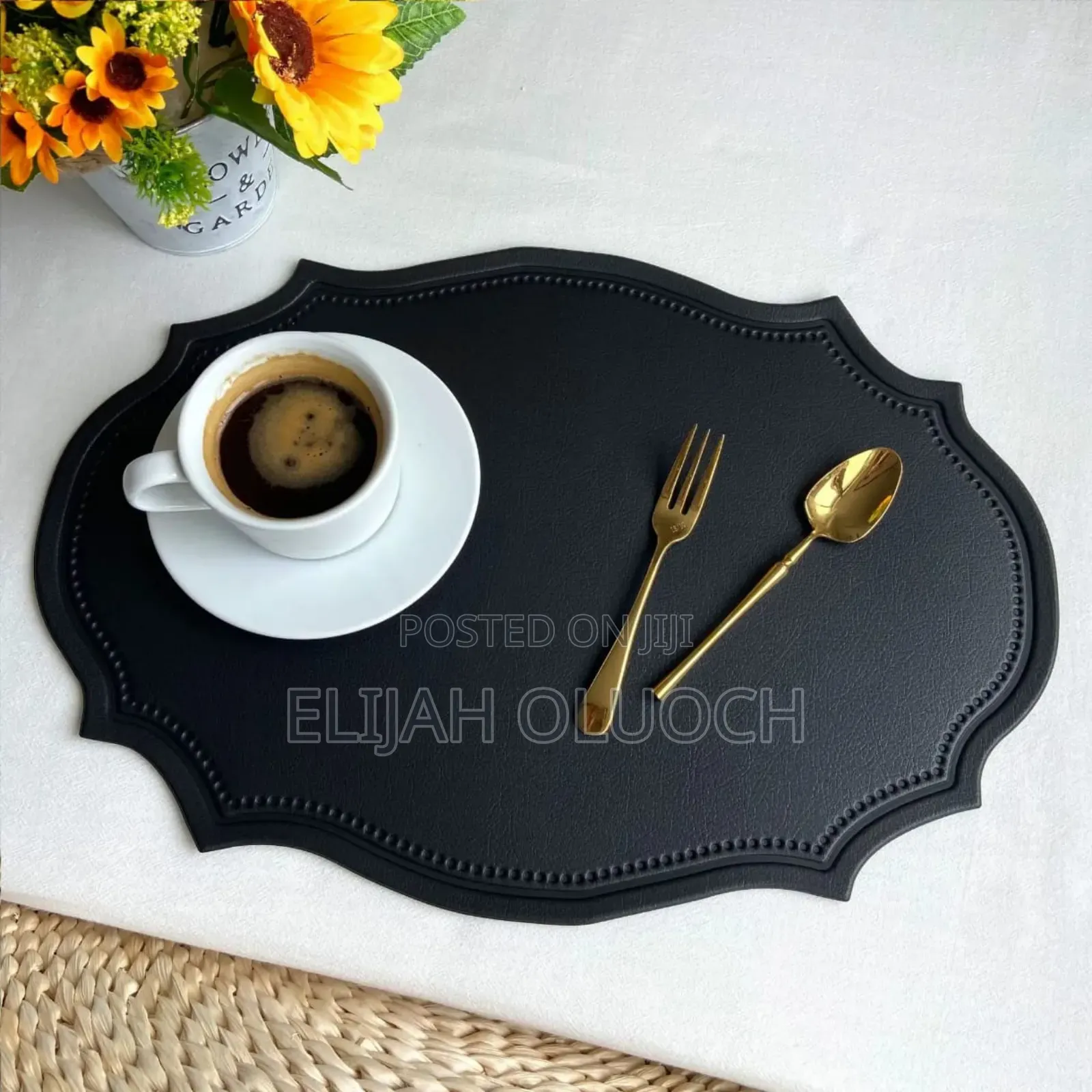 6 Pieces Nordic Leather Anti Slip Tablemats
