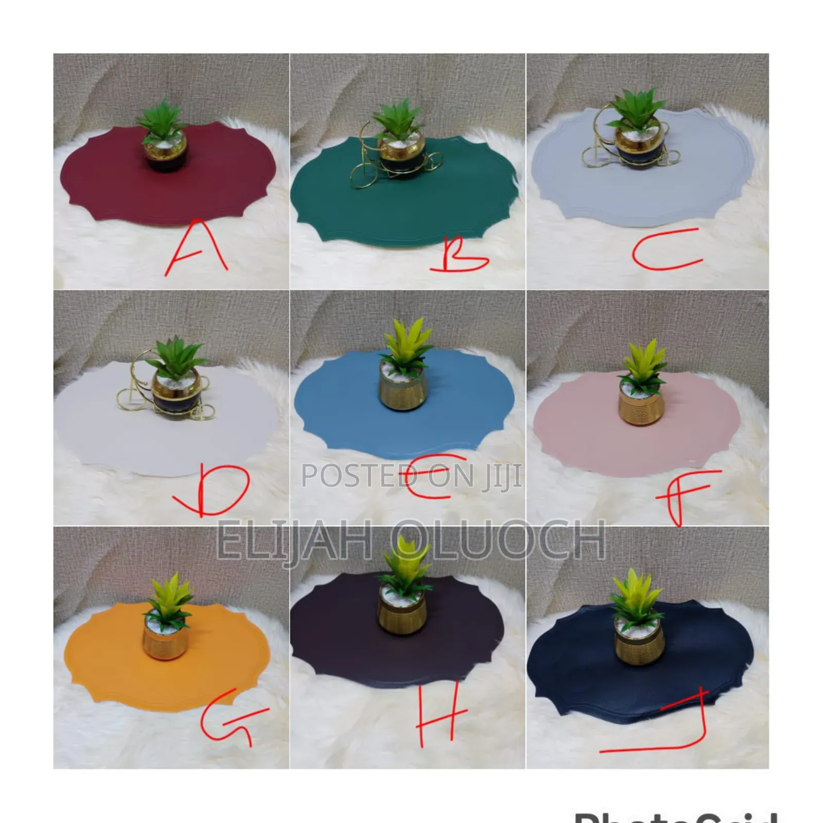6 Pieces Nordic Leather Anti Slip Tablemats