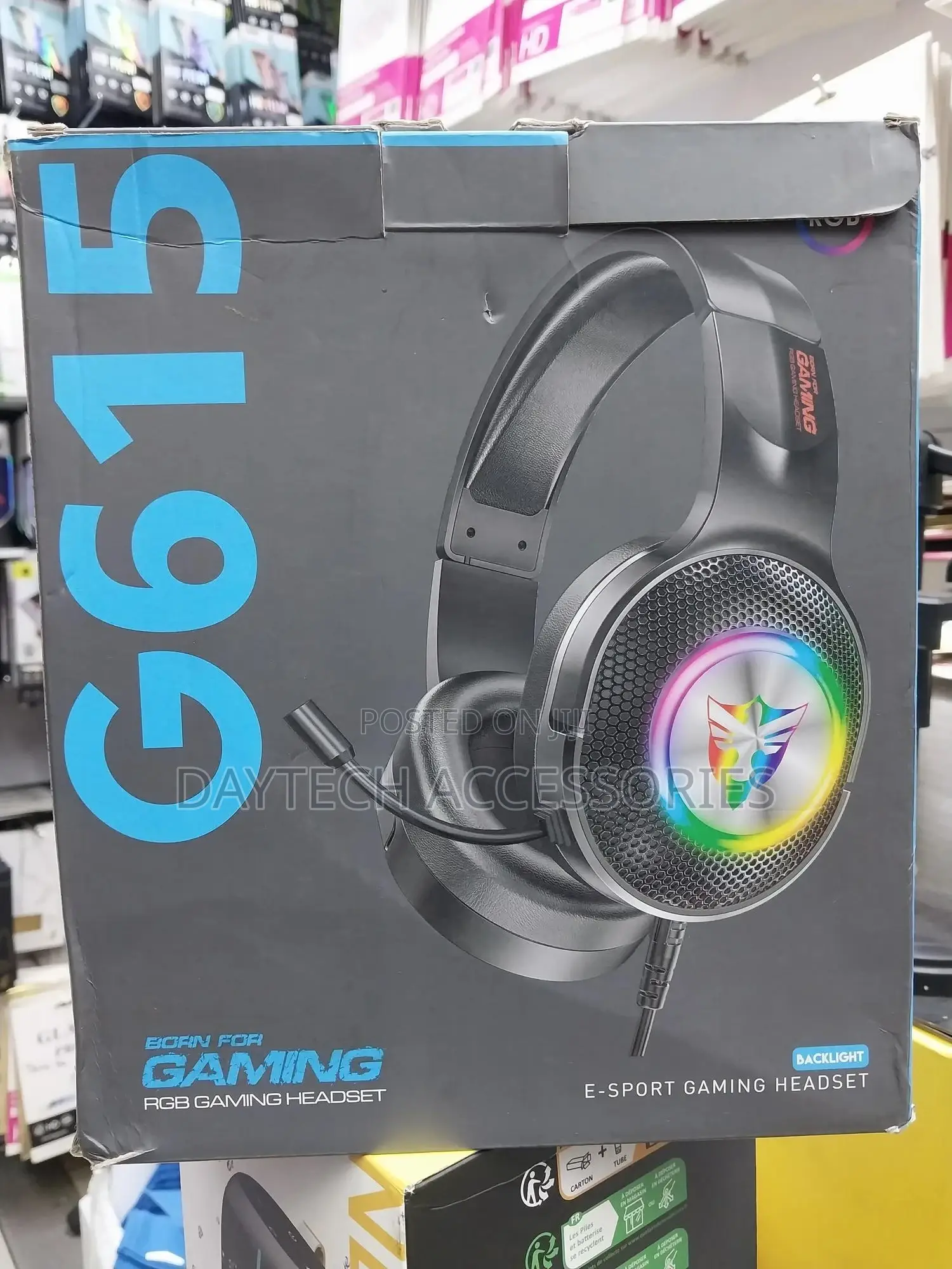G615 Usb 7.1 Wired Gaming RGB Light Headphone With Mic