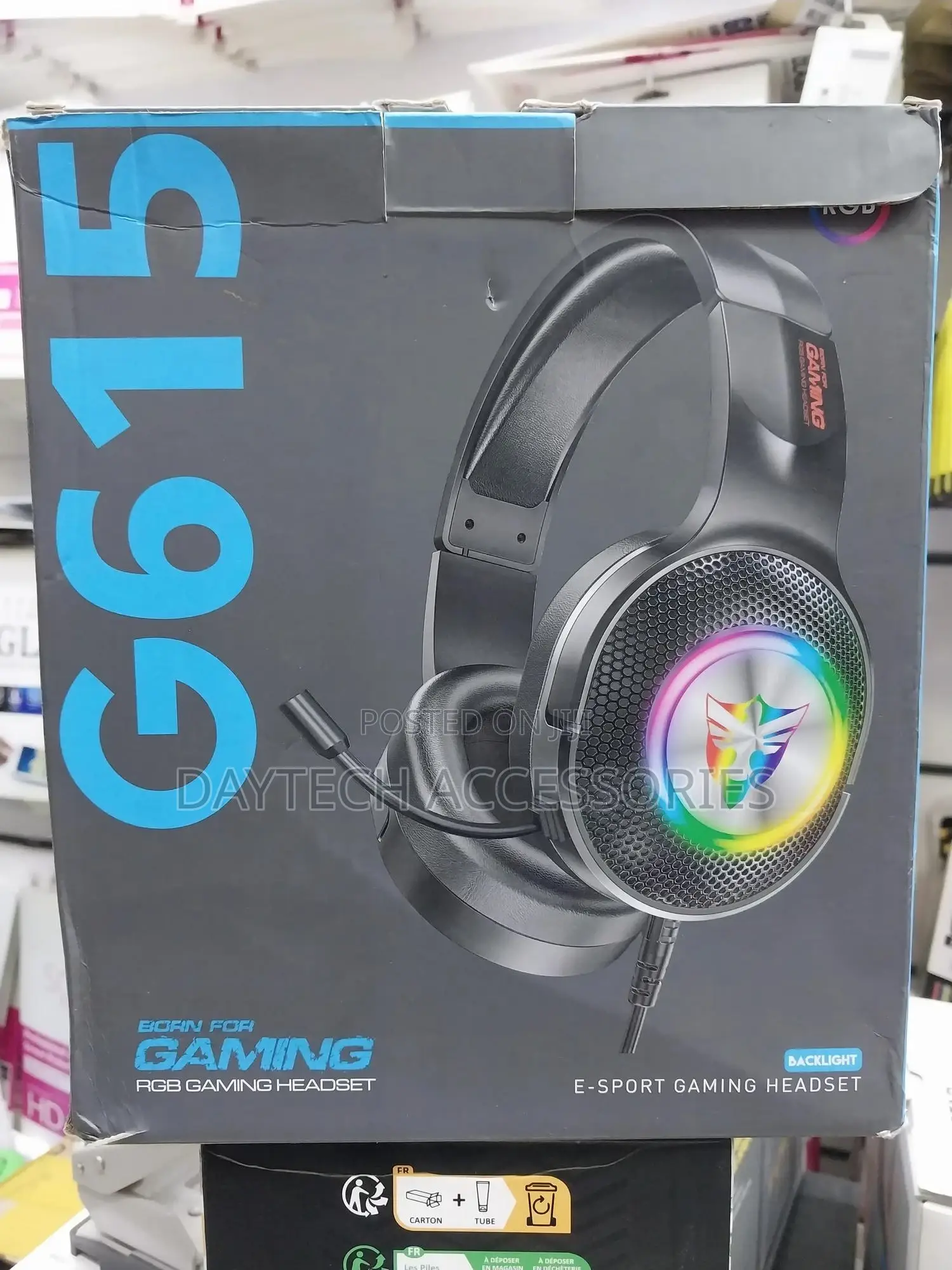 G615 Usb 7.1 Wired Gaming RGB Light Headphone With Mic