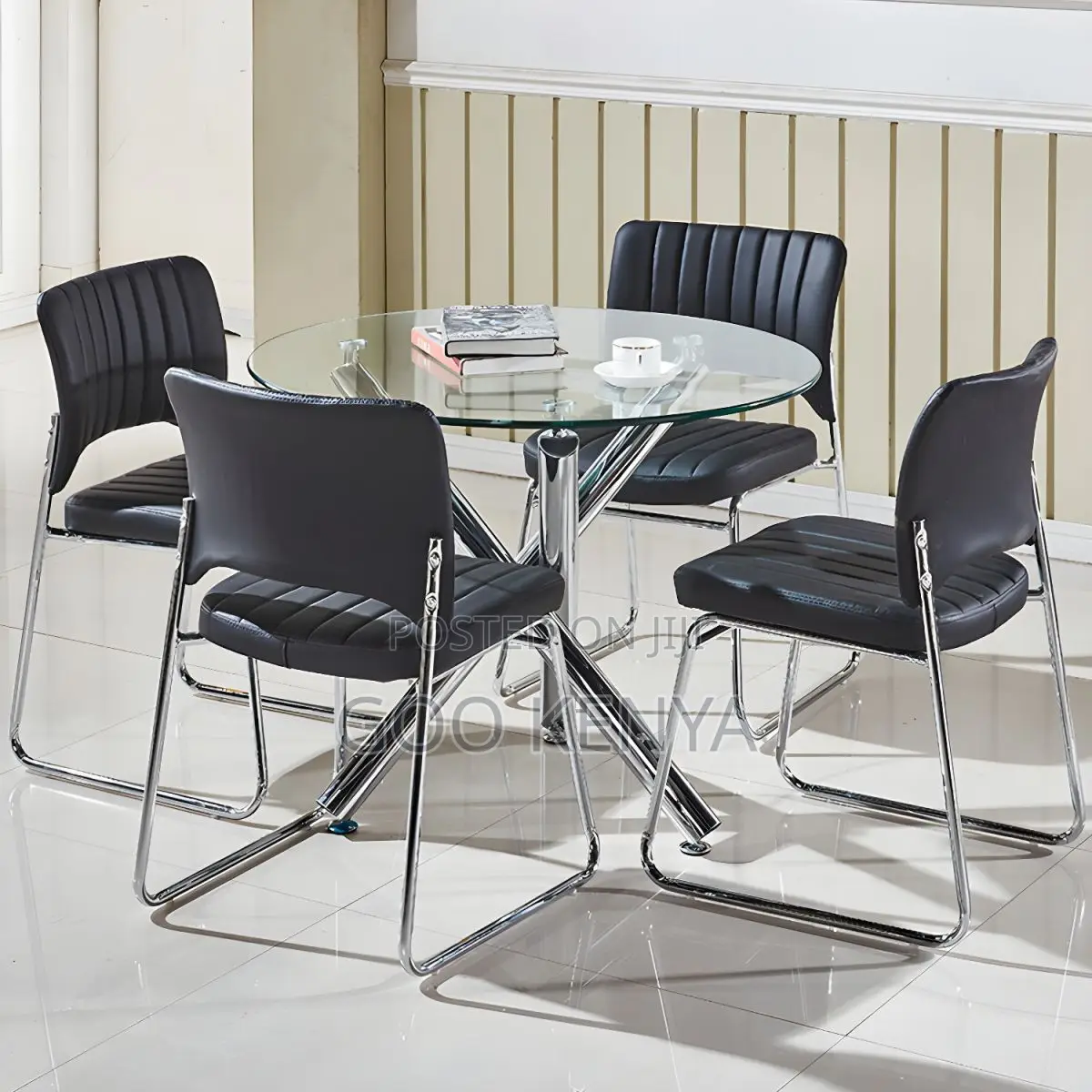 Home Tables; Clear Glass Dining Table