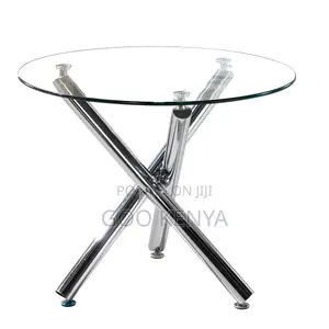Home Tables; Clear Glass Dining Table