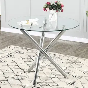 Home Tables; Clear Glass Dining Table