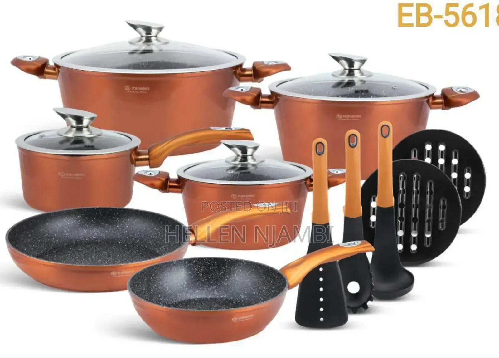 Edenburg 15pc Cookware Set Eb5618