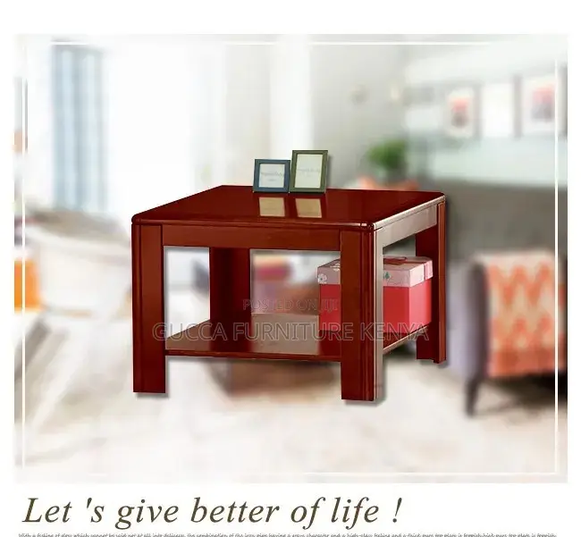 Coffee Table:Square Solid Wood Small Coffee Table for Office