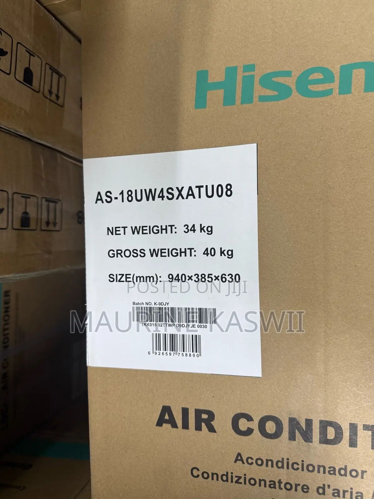 Hisense 18000btu as-18uw4sxatuo8 Inverter Ac– White