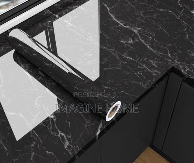 Black Shade Marble Contact Paper - main view