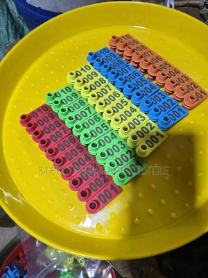 Bright Coloured Goat Tags - main view