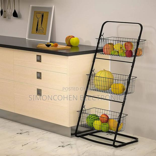 Metallic 3 Tier Fruit Rack - main view