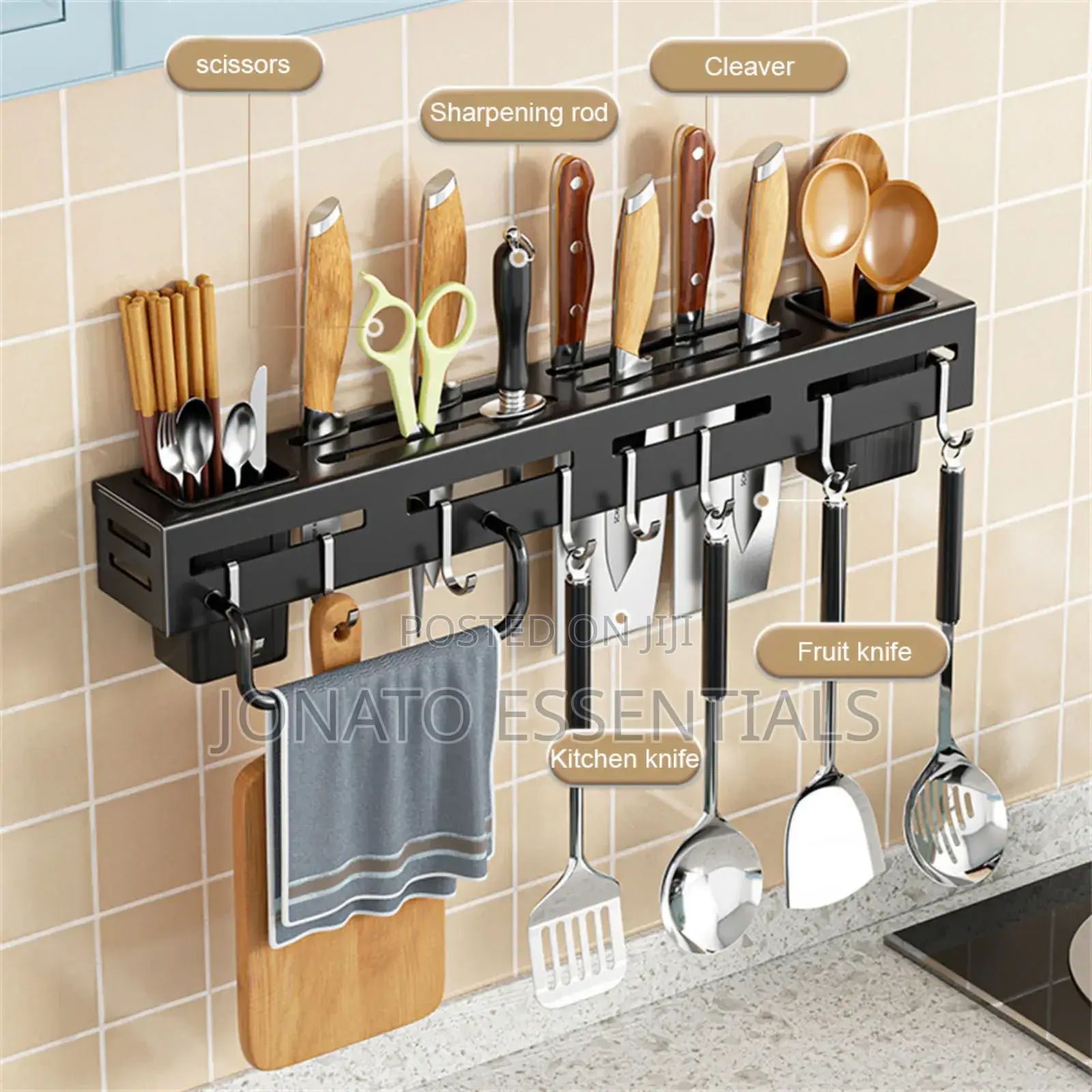 Wall Mounted Cutlery Organizer, Knives Holder and Organizer