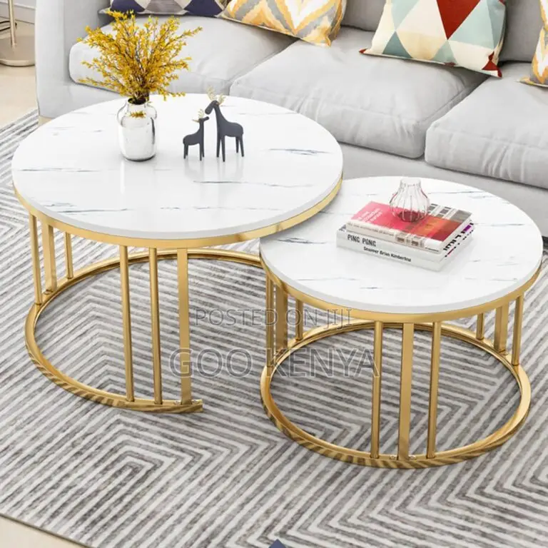 Coffee Tables ; Pair Marble Coffee Tables.
