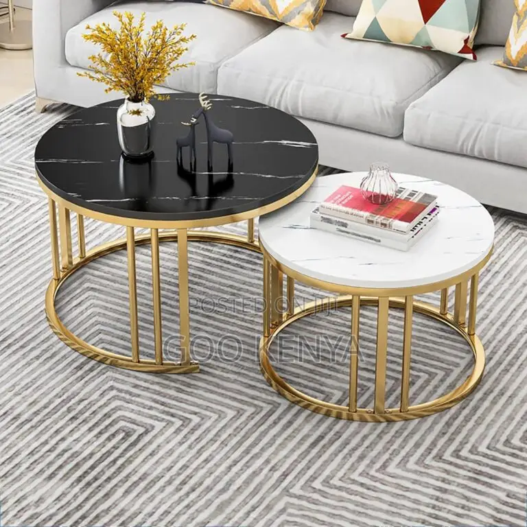 Coffee Tables ; Pair Marble Coffee Tables.