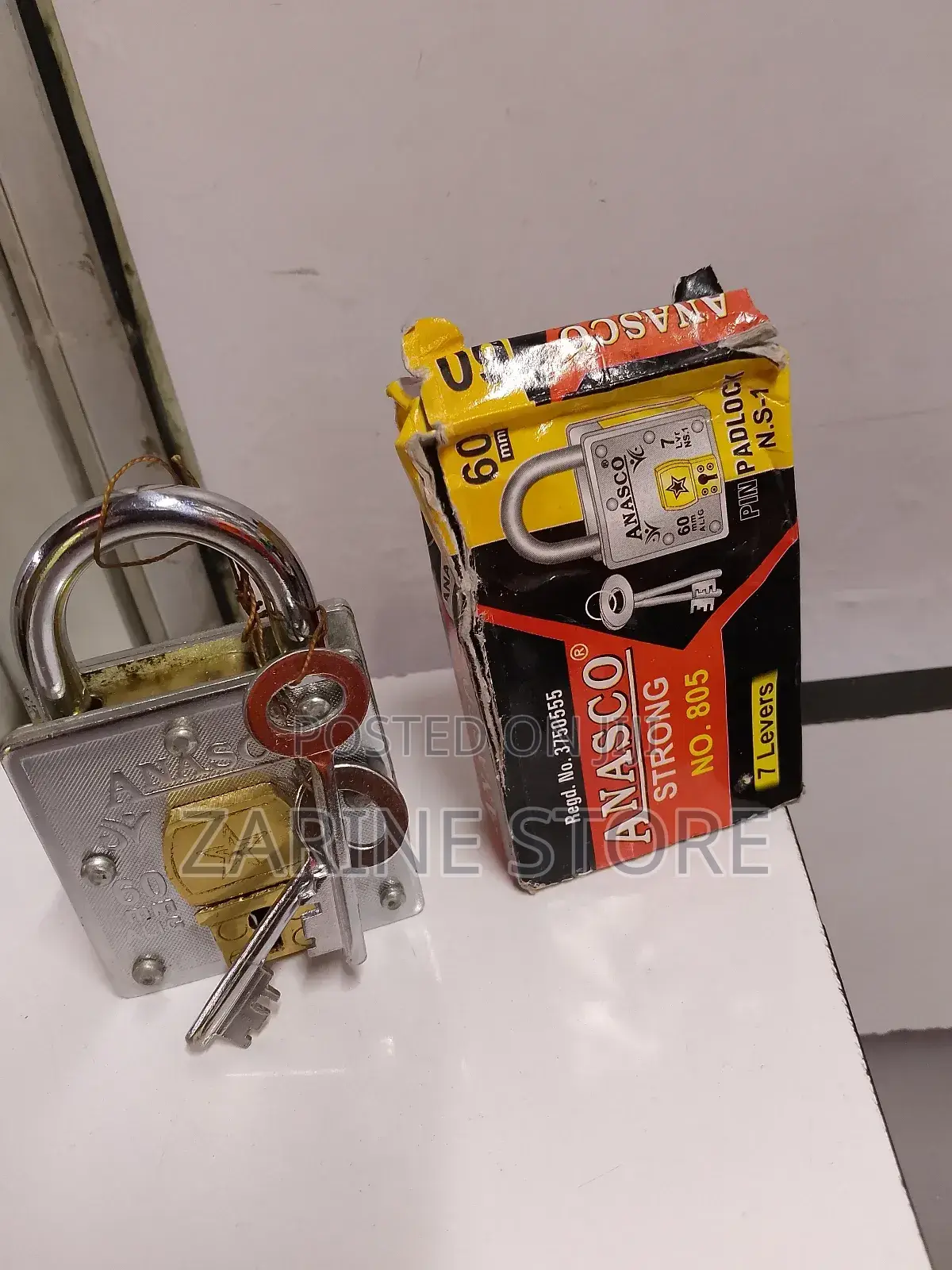 60mm Alig 7 LVR Anasco Padlock With 2 Keys