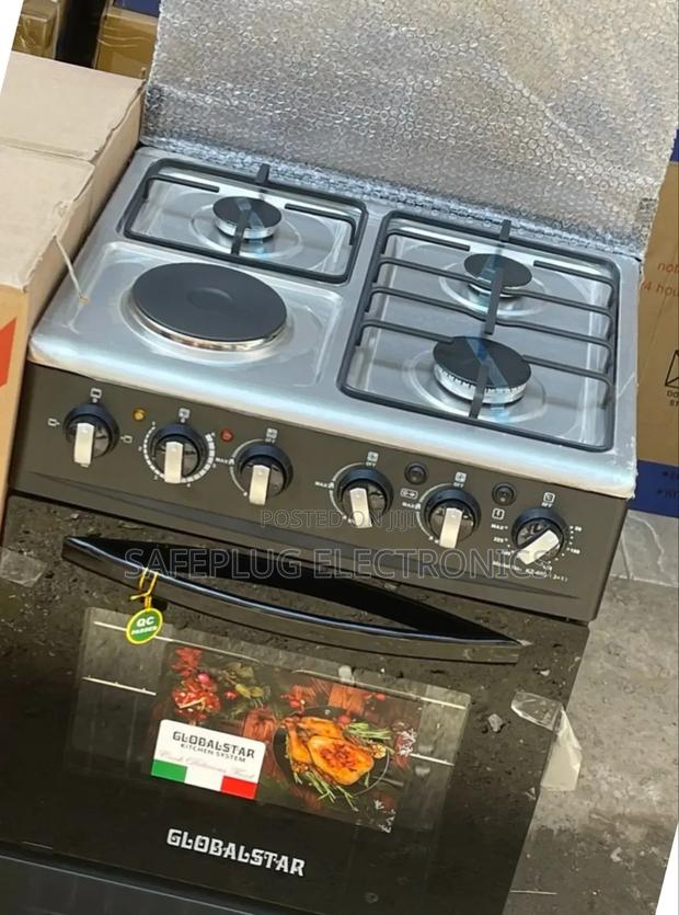 60×60 With Electric Oven - Globalstar Gas Cooker, 3 +1 Jet