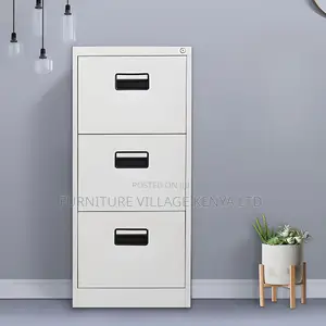 Cabinets:3-Drawer Filing Unit With Sturdy Steel Frame