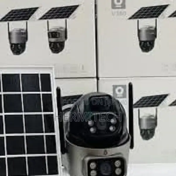 4g Dual Lens Camera Solar Powered Pan Tilt Security Camera