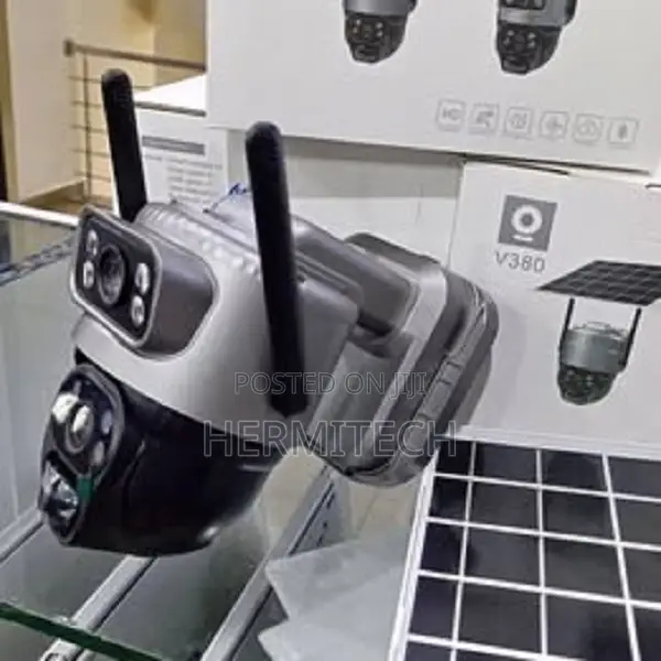 4g Dual Lens Camera Solar Powered Pan Tilt Security Camera