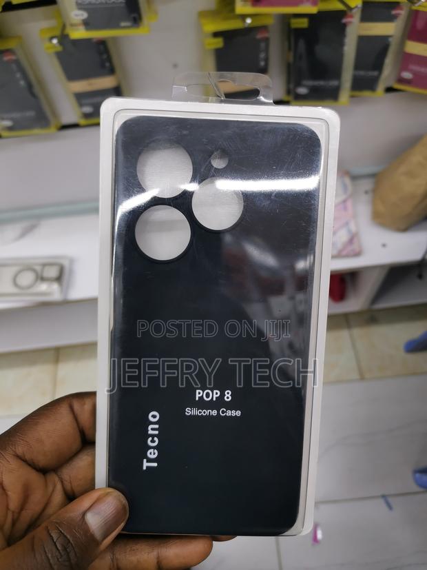 Hwpivox Silicone Case for Tecno Pop 8 With Microfiber Lining - main view