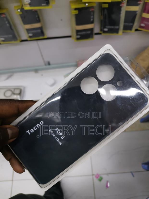 Hwpivox Silicone Case for Tecno Pop 8 With Microfiber Lining - thumbnail 3