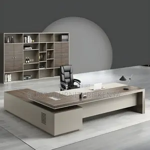 Office Tables:Stylish L-Shape Pedestal Office Desk(1600mm)